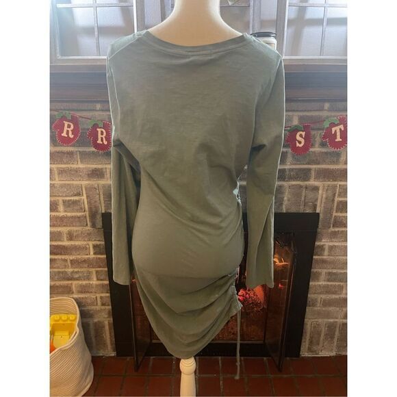 Anthropologie - Sundry side ruched color olive, size 4 - Picture 3 of 6